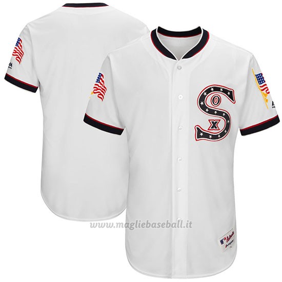 Maglia Baseball Uomo Chicago White Sox Bianco 1917 Turn Back The Clock